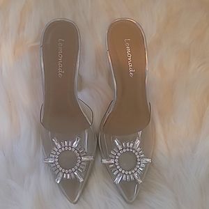 Use size 6 clear heels